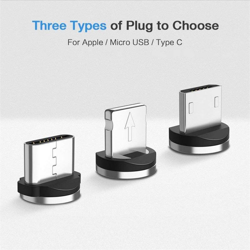 1 Pcs Ronde Magnetische Kabel Plug Type C Micro Usb C 8 Pin Stekkers Snelle Opladen Adapter Telefoon Microusb Type-C Magneet Charger Plug
