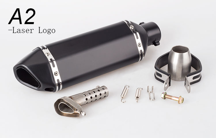 36-51mm Universal Motorcycle Exhaust Modified Muffler Pipe Universal for Exhaust ATV Scooter Dirt Pit Bike Motocross: A2 LASER