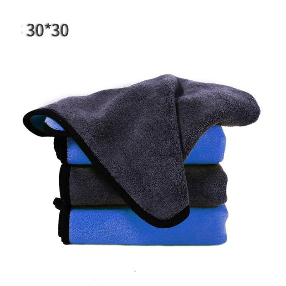 30 x 30cm kjæledyr badehåndkle sterkt absorberende vann hundehåndklær golden retriever bamse generelt kjæledyr utstyr til kjæledyr spesialhåndkle  e11462: 30 x 30 blå