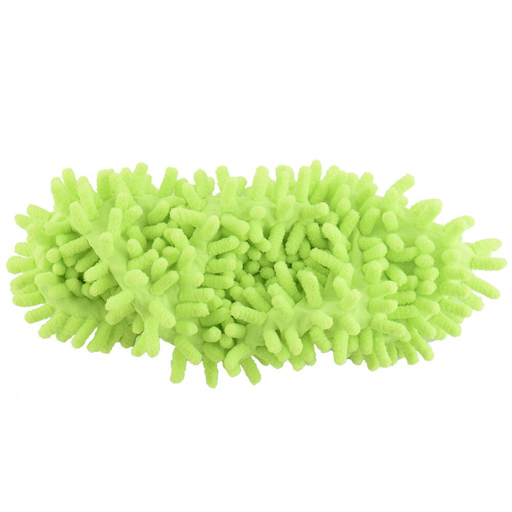 1 pièce, pantoufle de serpillère anti-poussière, pantoufle paresseuse, polissage au sol de maison, nettoyage facile, couverture de chaussettes: Green