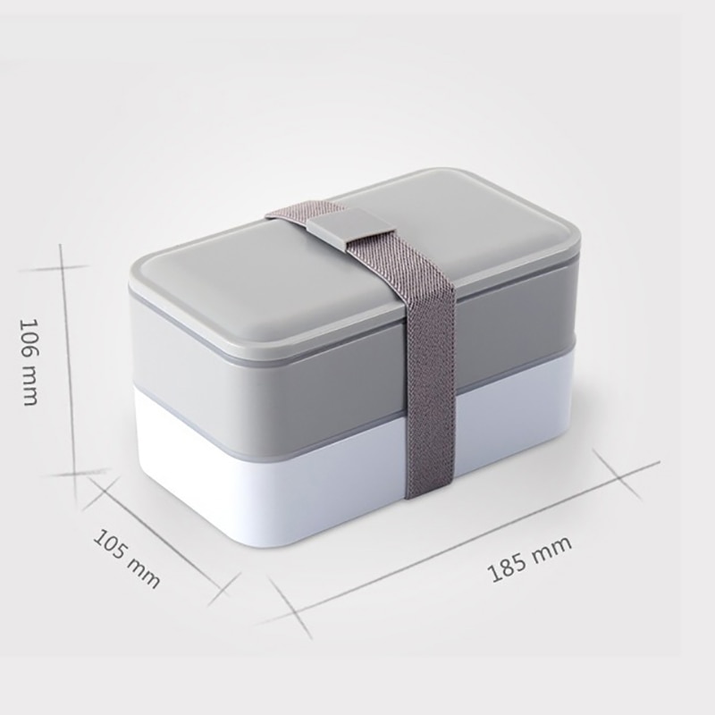 MICCK Japanese Lunch Box Set Double Layer Bento Box With Soup Bowl Portable Thermal Insulated Food Container Microwavable