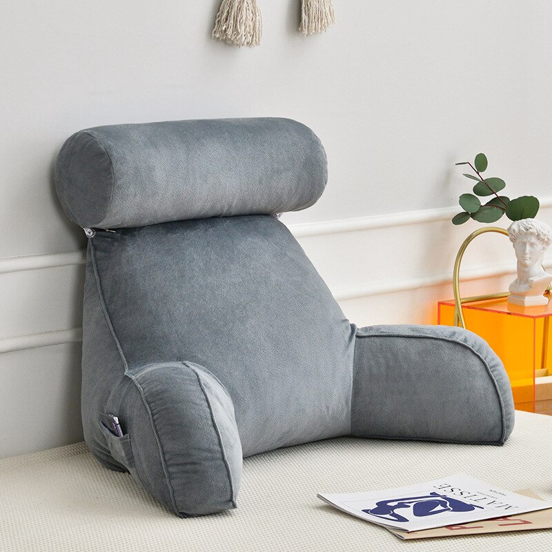 Spezielle Bieten Sofa Nacht Taille Zurück Unterstützung Kissen Rückenlehne Rücken Rest Schmerzen Linderung Kissen Alle Saison Mit Heimat Runde: grau B