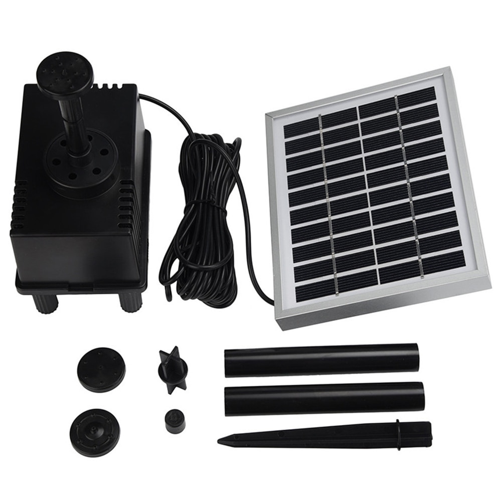 1.8w zonne-waterpompen, dompelpomp voor buiten, tuin, fontein, aquarium, vijver, borstelloze zonnepomp met zonnepaneel