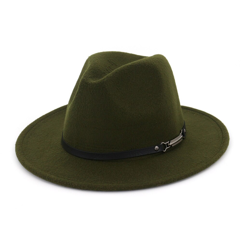 Höst vinter vanliga fedora hattar för kvinnor hatt vintage bowler jazzmössa filt bred brätte solkyrka hatt