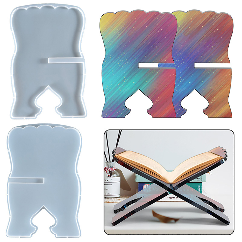Schrift lesen Buchen Stand Schimmel DIY Heimat handgefertigt Silikon Schimmel 2022 Eid Mubarak Buchen Regal Silikon Schimmel