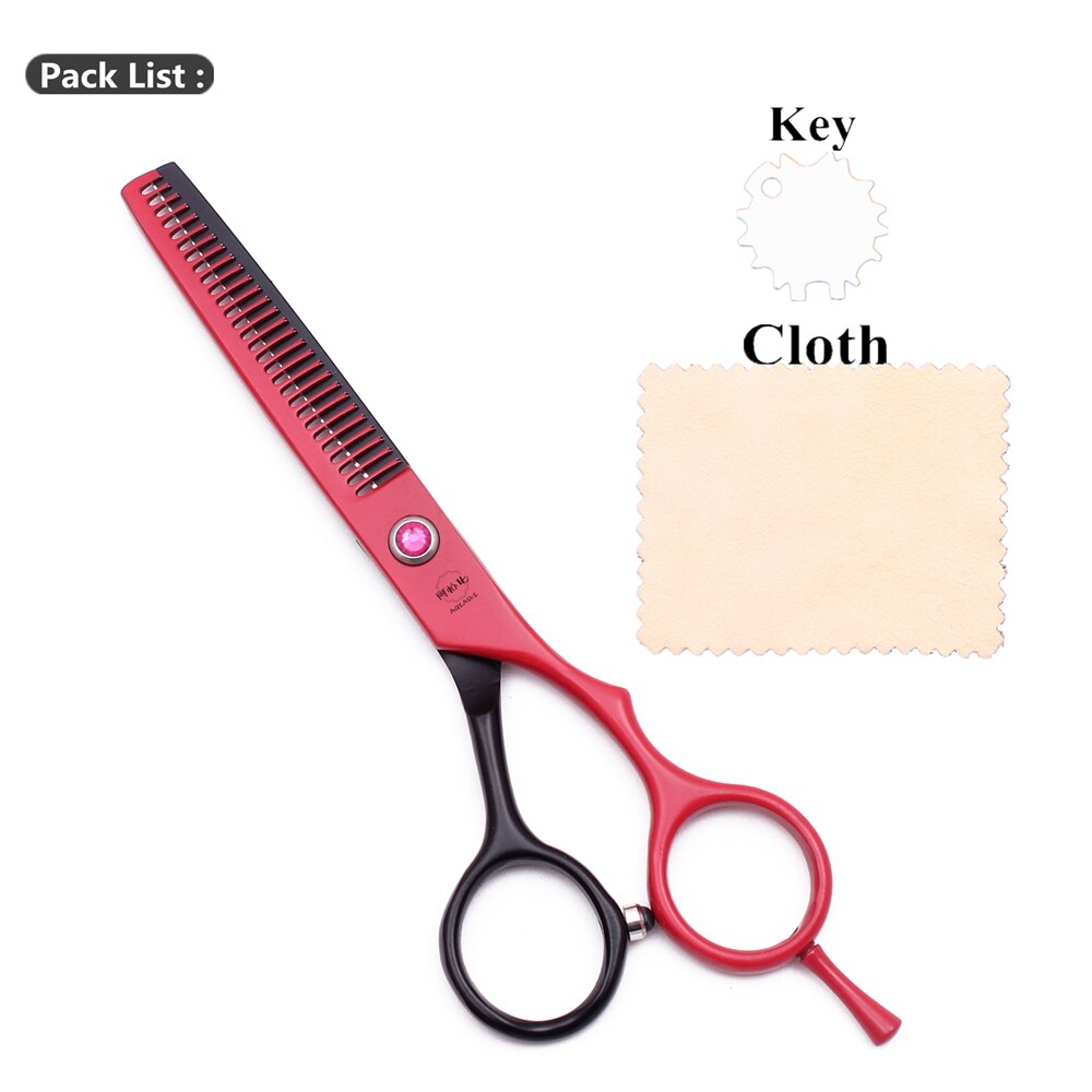 5.5" AQIABI Hair Cut Hairdressing Scissors 440C Thinning Scissors Barber Shears Hair Scissors A1013: A1013 Hong T 55N