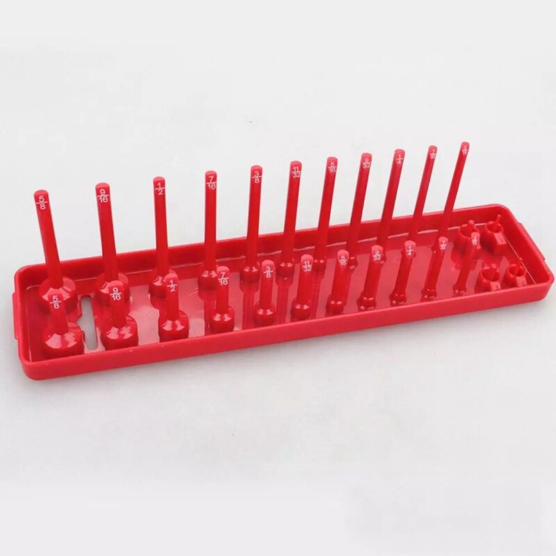 Socket Organizer Tray 3 PC 3 Row Trays SAE Socket Holder 1/4, 3/8, 1/2-Inch Drive Tool Box Organizer