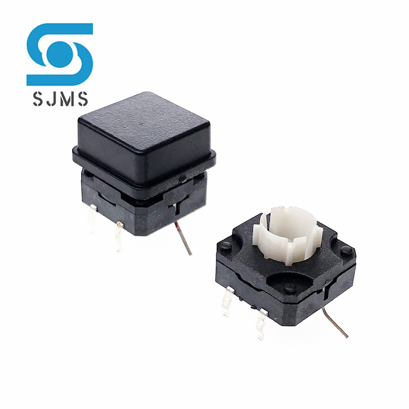 1 Stuks 12*12Mm 12X12 DIP-6P Met Licht Led Tactiele Micro-Drukknop Kortstondige Schakelaar + Kan Licht Vierkante Knop Switch Cap