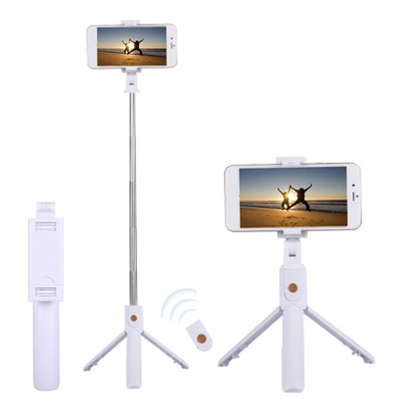STRBDYI Smartphone Gimbal Stabilisator - 1-Achse Mit Bluetooth-Fernbedienung & Fülllicht, Weiß