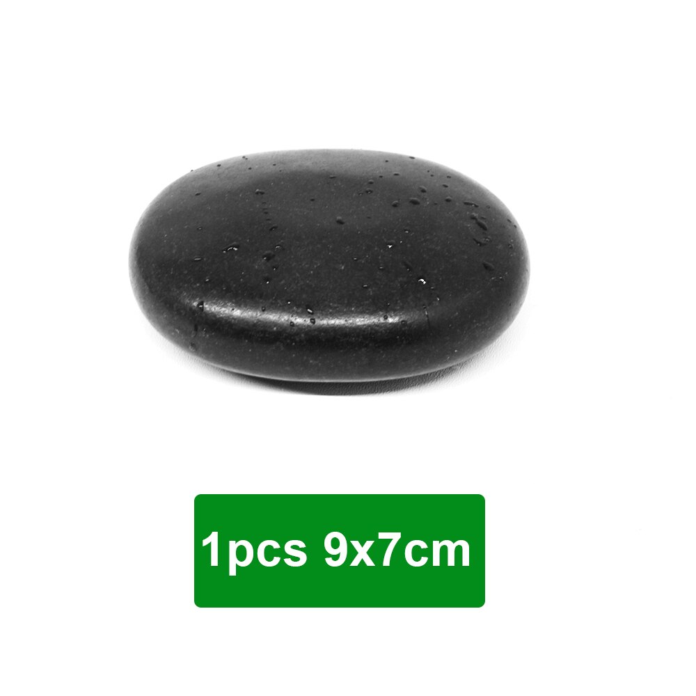 Tontin stein massasje sett lindre understreke ryggsmerter helsevesen akupressur lava basalt steiner til helsetjenester spa stein: 1 stk 9 x 7cm