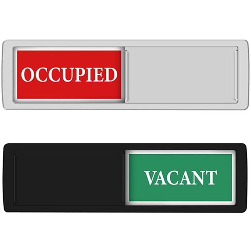 Easy to Use Sliding Door Sign Occupied/Vacant Door Signs Know When to Enter Vacant or In Use Slider Door Indicators