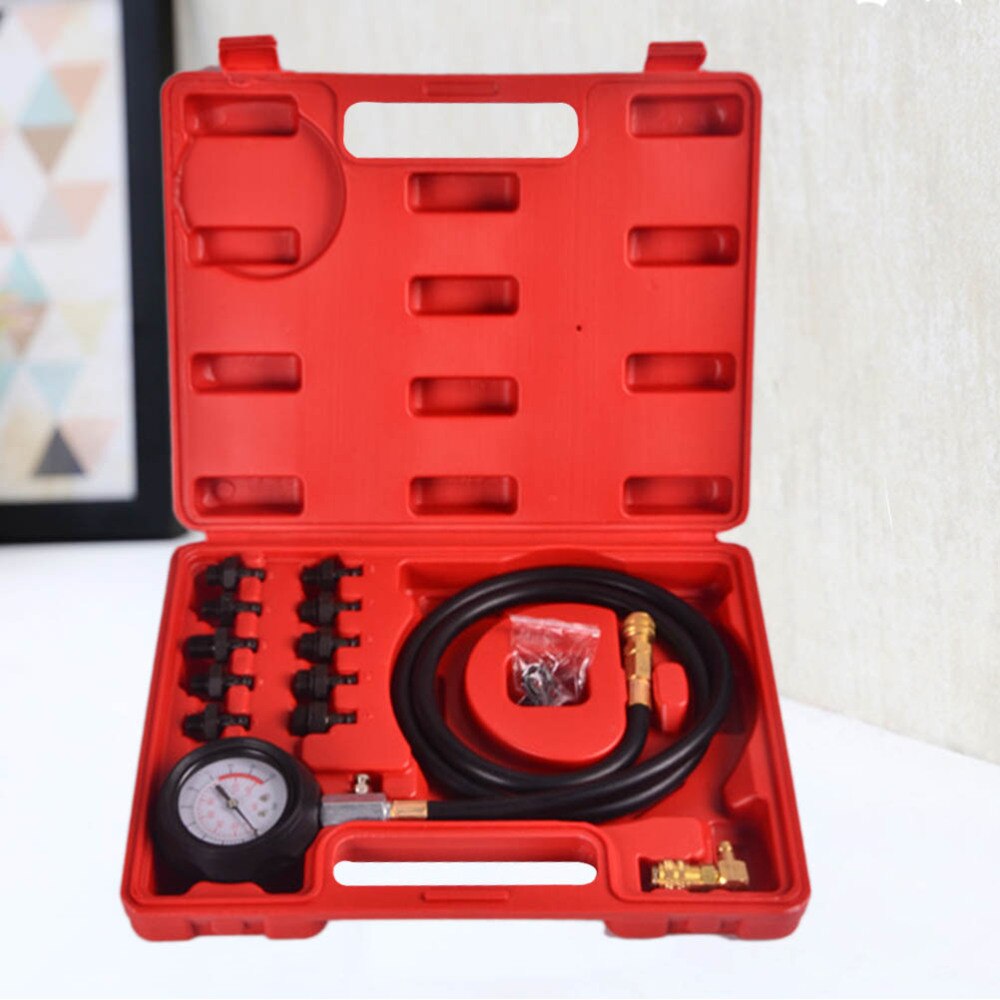 Engine Oil Pressure Diagnostic Tester Tool Set with Case Easy to Read Gauge Scale