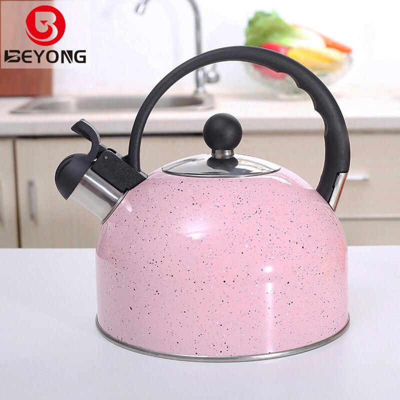 2.5L Whistle Kettle Stainless Steel Vintage Whistle Kettle Coffee Gas Universal Hervidor De Agua Kitchen Accessories EB5SH