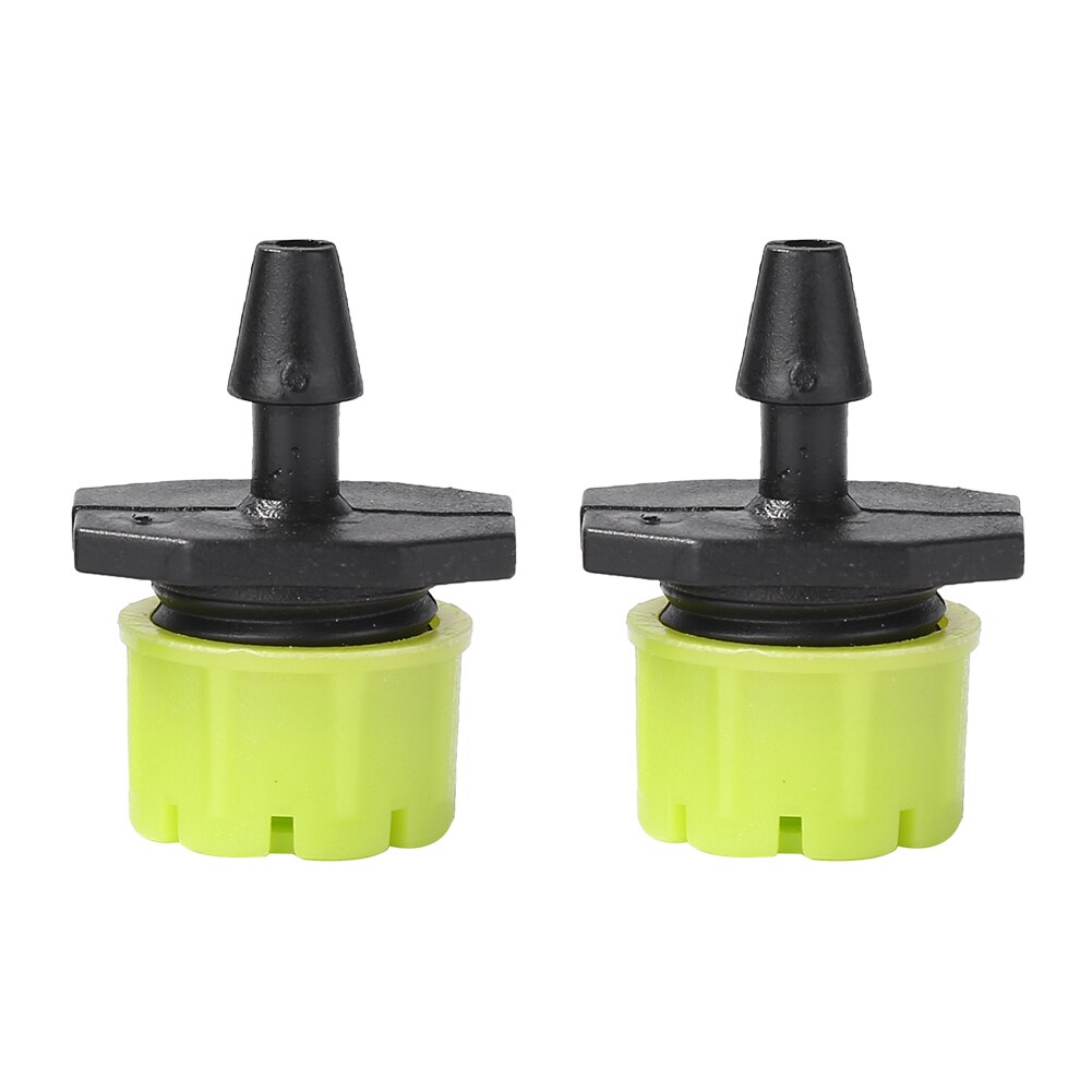 100 Pcs Micro Flow Dripper Drip Head Inch Adjustable Hose Garden Irrigation Misting Water Dropper Hose Drip Head Kit: Green