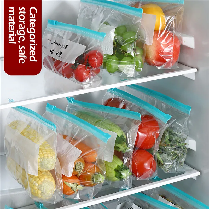 Wrap Plastic Ziplock Bags Food Storage Bags Reusable Refrigerator Organizer Fruit Grain Fresh-keeping Plastic Storage Container