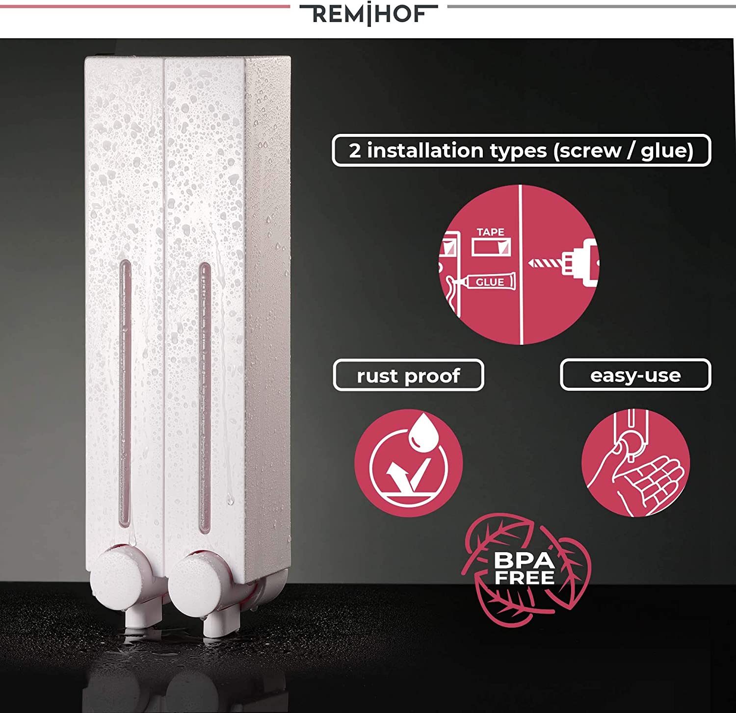 Distributeur mural de savon liquide pour salle de bain, 420ML, Lotion de lavage, désinfectant pour les mains, pour enfants, famille, hôtel, cuisine, Gel douche