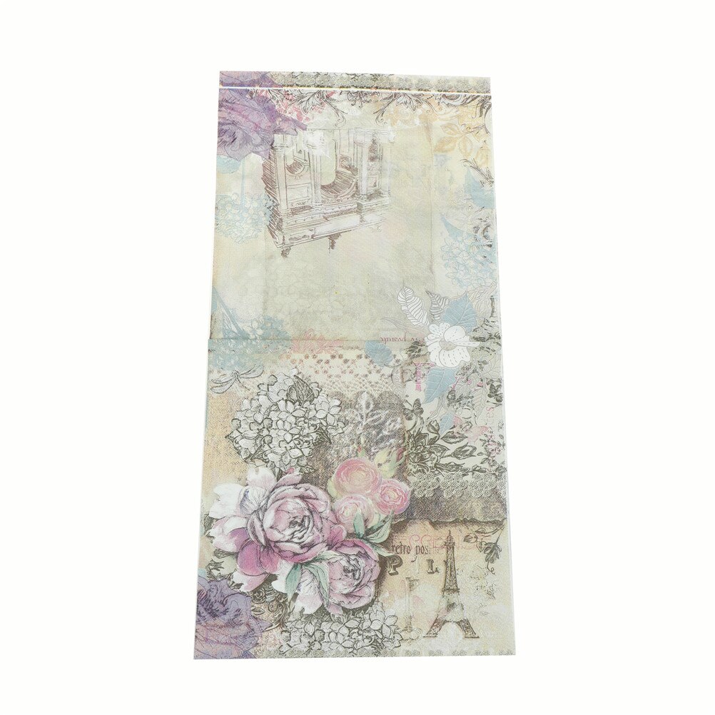 Tryckt funktion ros blommapapper servetter fest dekoration vävnad decoupage servilleta engångsservett 33cm*33cm 20 st/förpackning