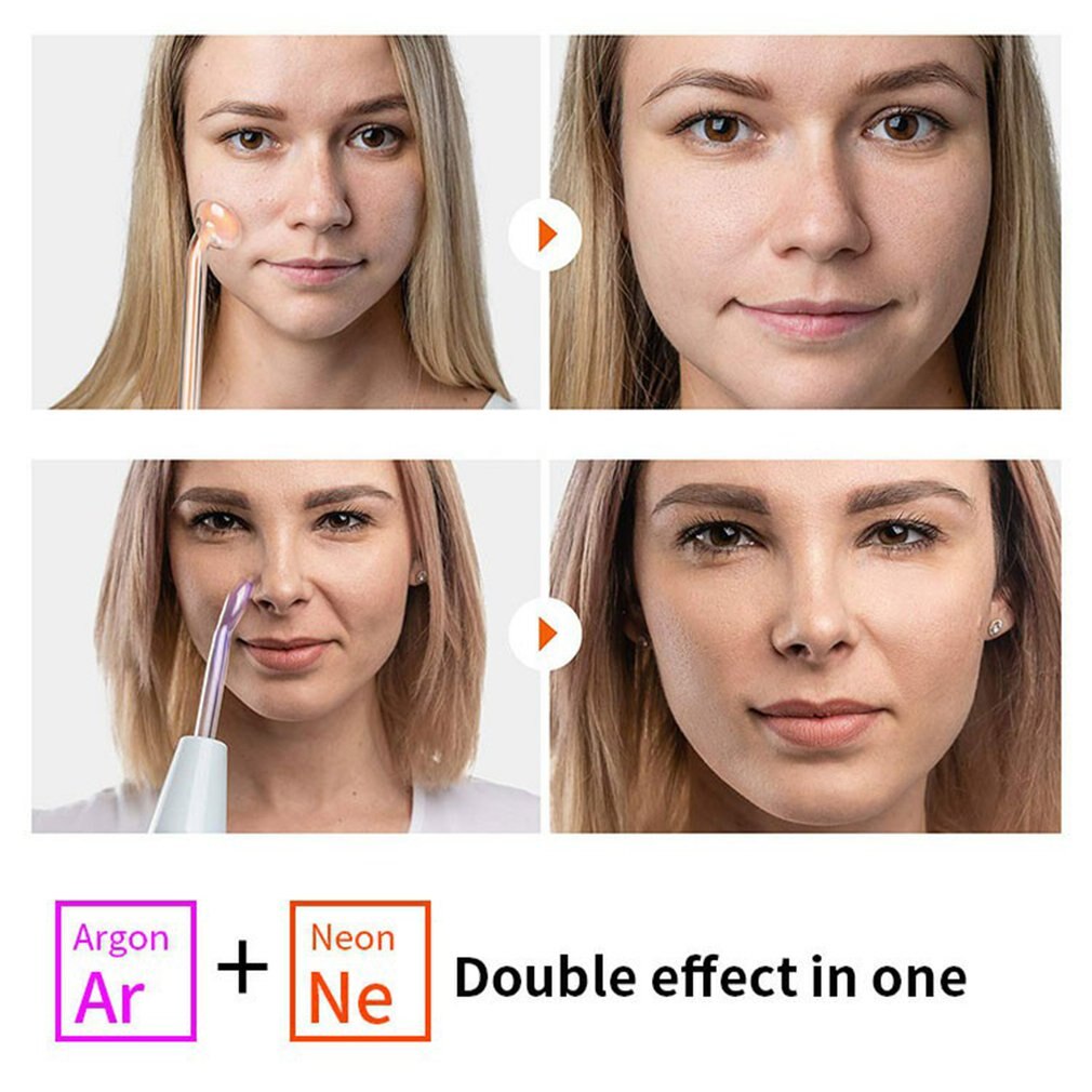 Apparatus High Frequency Facial Machine For Hair Face Anti Aging Therapy Pimple Tool Fusion Neon+Argon Wands Skin Beauty