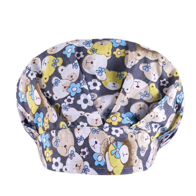 Restaurant Chef Work Hat Elastic Hat with Sweat Towel Cooking Cap Kitchen Hotel Work Hat Adjustable Animal Printing Catering Cap