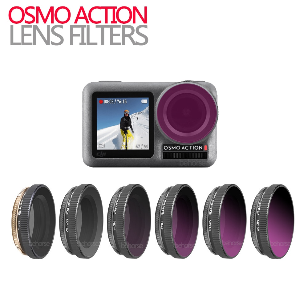 Opcional OSMO acción accesorio de cámara lente ajustable/filtro de buceo UV CPL ND4/8/16/32 ND4-PL ND8-PL ND16-PL ND32-PL