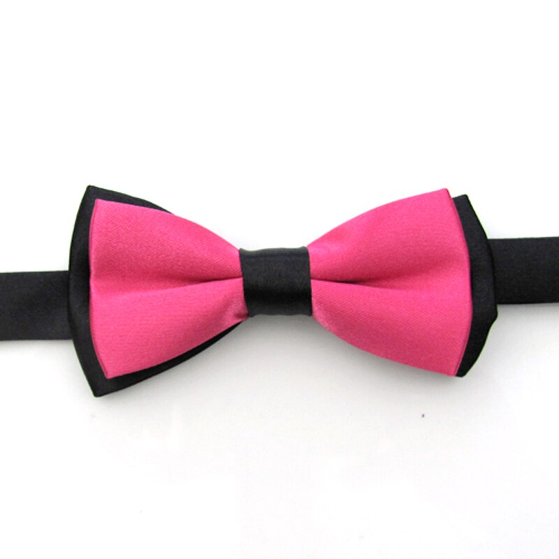 Nœud papillon pour enfant, vêtement classique, couleur unie, réglable, boutonné, deux tons, bleu, rouge, pour plus d'ingéniosité: a09