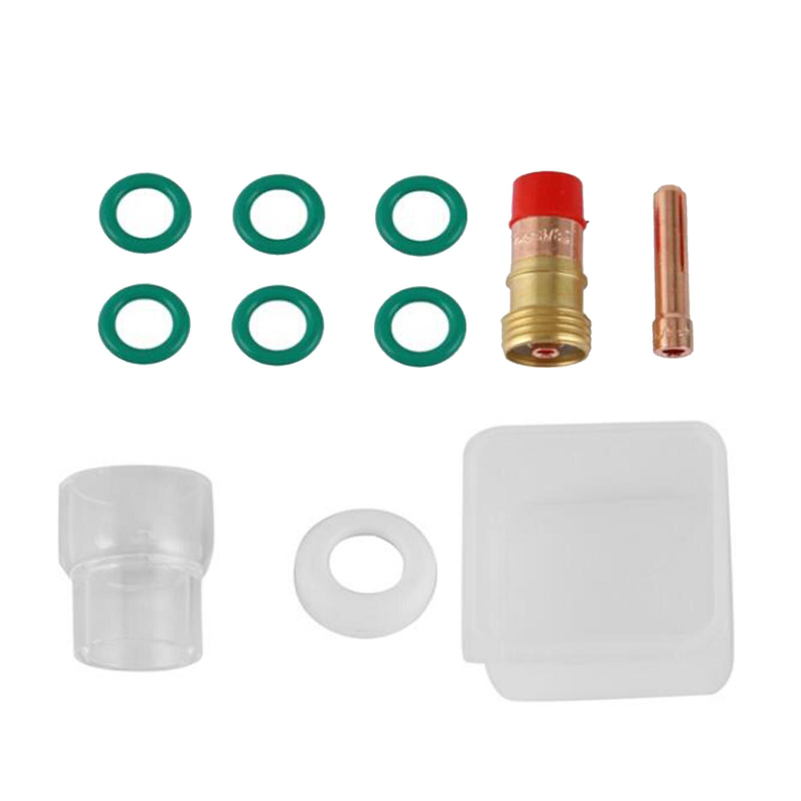 10 Pieces TIG Torch Kit Stubby Gas Lens Welding Torch Stubby Gas Lens Welding Accessories for Wp-17/18/26 Welding Torch Solderer