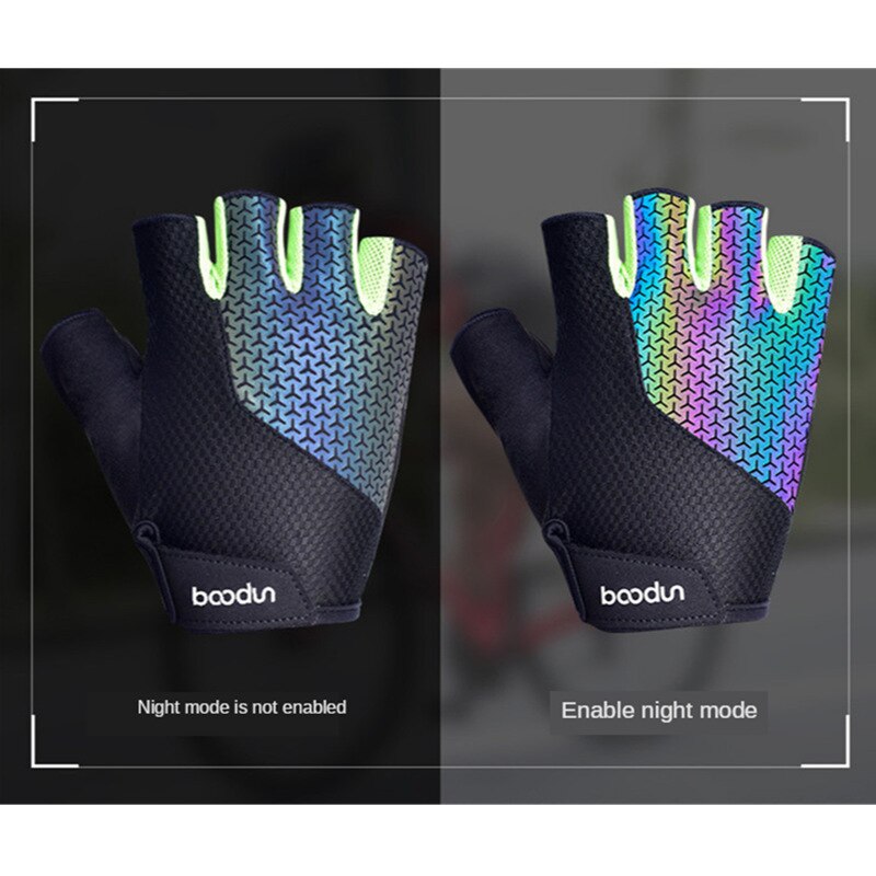 Boodun Summer Colorful Men Women Cycling Gloves Half Finger MTB Gloves Shockproof Breathable Road Mountain Bike Bicycle Gloves