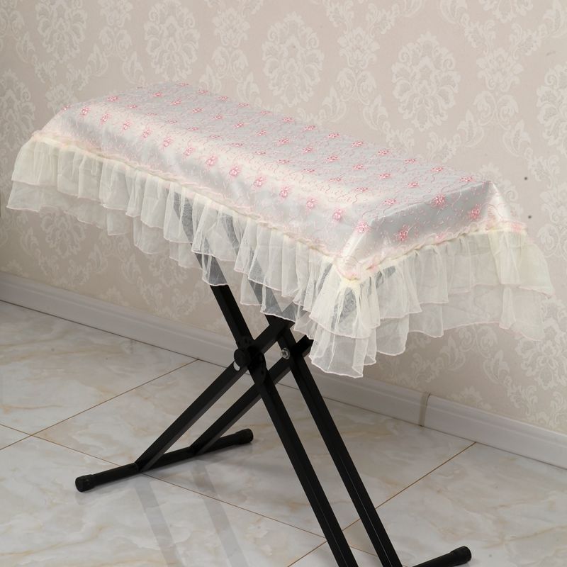 Pleuce-sac de rangement pour clavier 1 pièce | Housse anti-poussière, pompon, sac de rangement 61 clés, Piano bourgogne violet, housse de Piano électrique, Lace E0936
