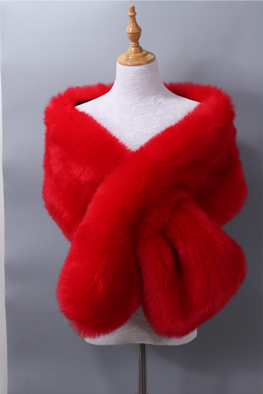 Fourrure Faux hiver boléro femmes mariée châle Cape de mariage en Stock Cape de mariée manteau de mariage veste pour soirée: 14