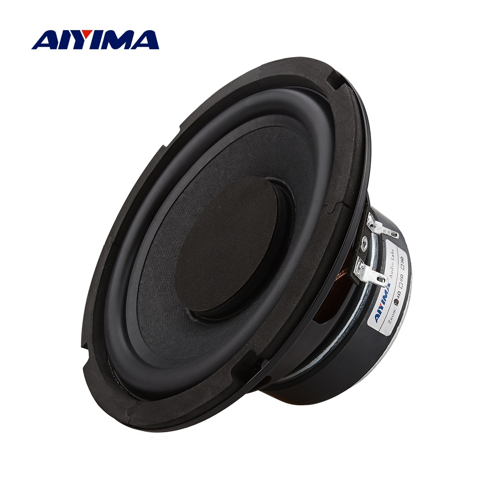 AIYIMA 1Pcs 6.5 Inch Subwoofer 4 8 Ohm 80W Super Bass Woofer Speaker Home Theater Voor Boekenplank Computer speaker