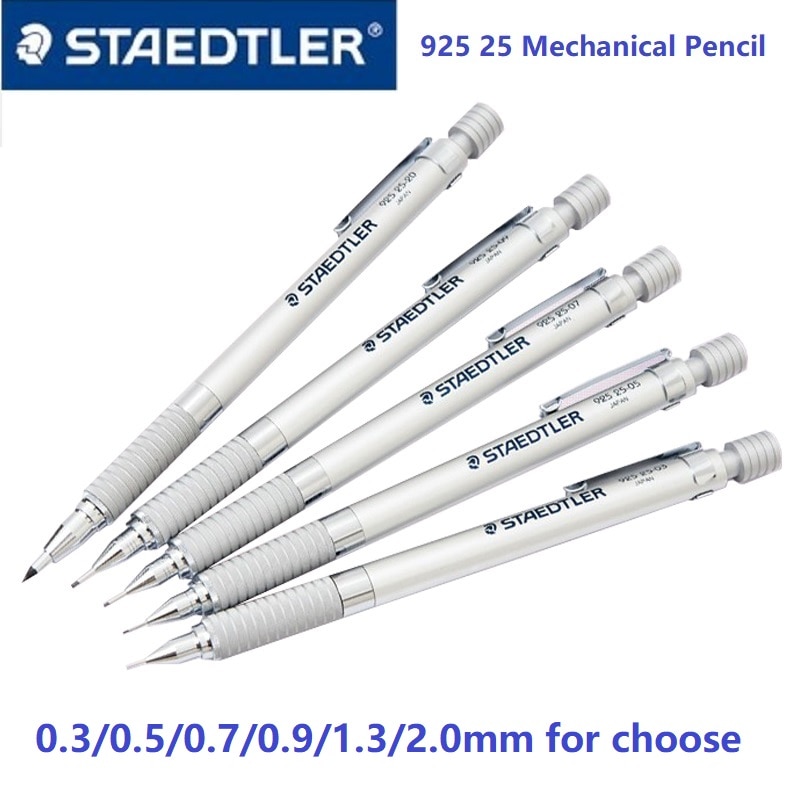 Staedtler 925 25 metalhåndtag mekanisk blyant 0.3/0.5/0.7/0.9/1.3/2.0mm automatiske blyanttegning skriveredskaber