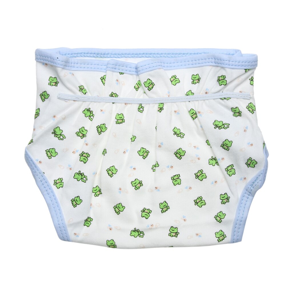 Baby Infants Diaper Pants Breathable Soft Cotton Reusable Cartoon Nappies Washable Infants Children Underwear Nappy Changing: Frog