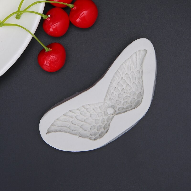 Silikon 3d ängelvingar mögel fondant choklad socker hantverk kaka dekor diy verktyg
