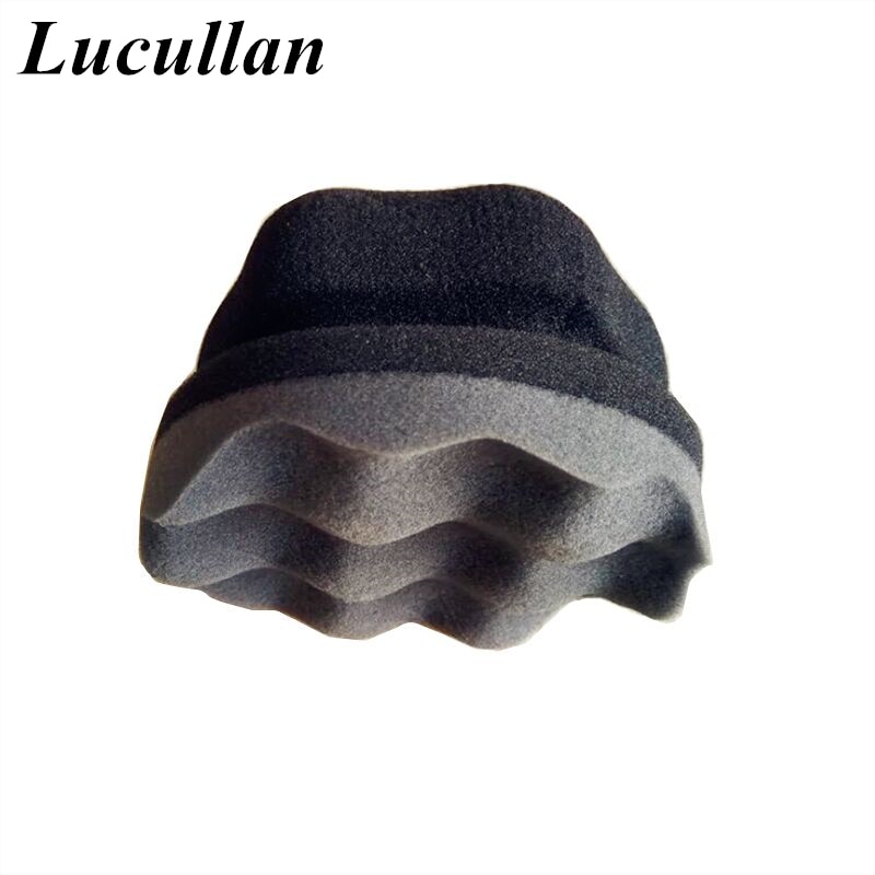 Lucullan-Herramientas de vendaje de neumáticos, aplicador de agarre hexagonal, esponja de encerado de neumáticos de mano, facilita los Detalles
