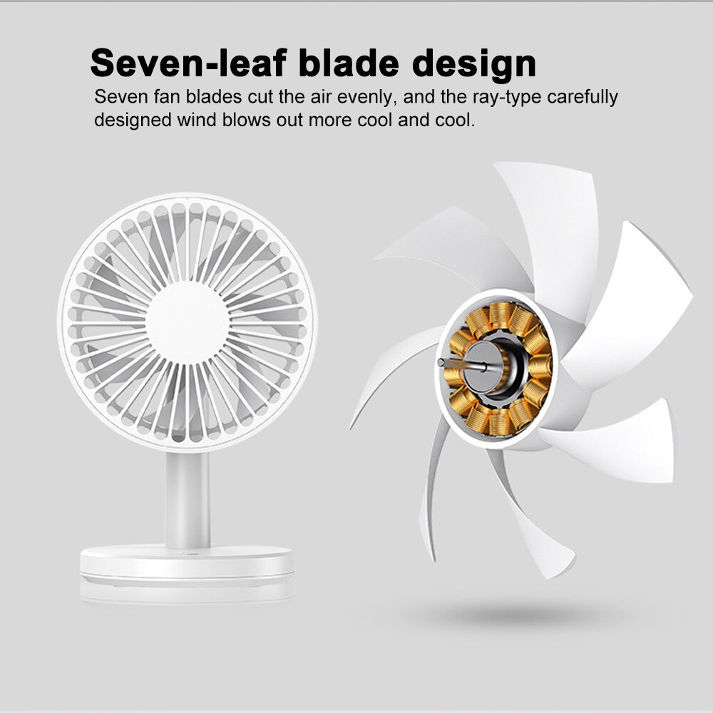 Zomer Koeler Draagbare Ventilator Handheld Usb Usb Oplaadbare Mini Vouwen Fan Reizen Outdoor Home Office Rustig Inklapbare Bureau Fans