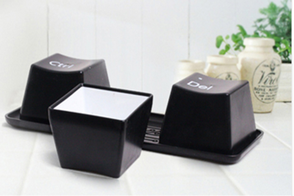 teclado Simple Ctrl ALT DEL tipo taza de café o té contenedor de 3 unids/set de tazas de café de