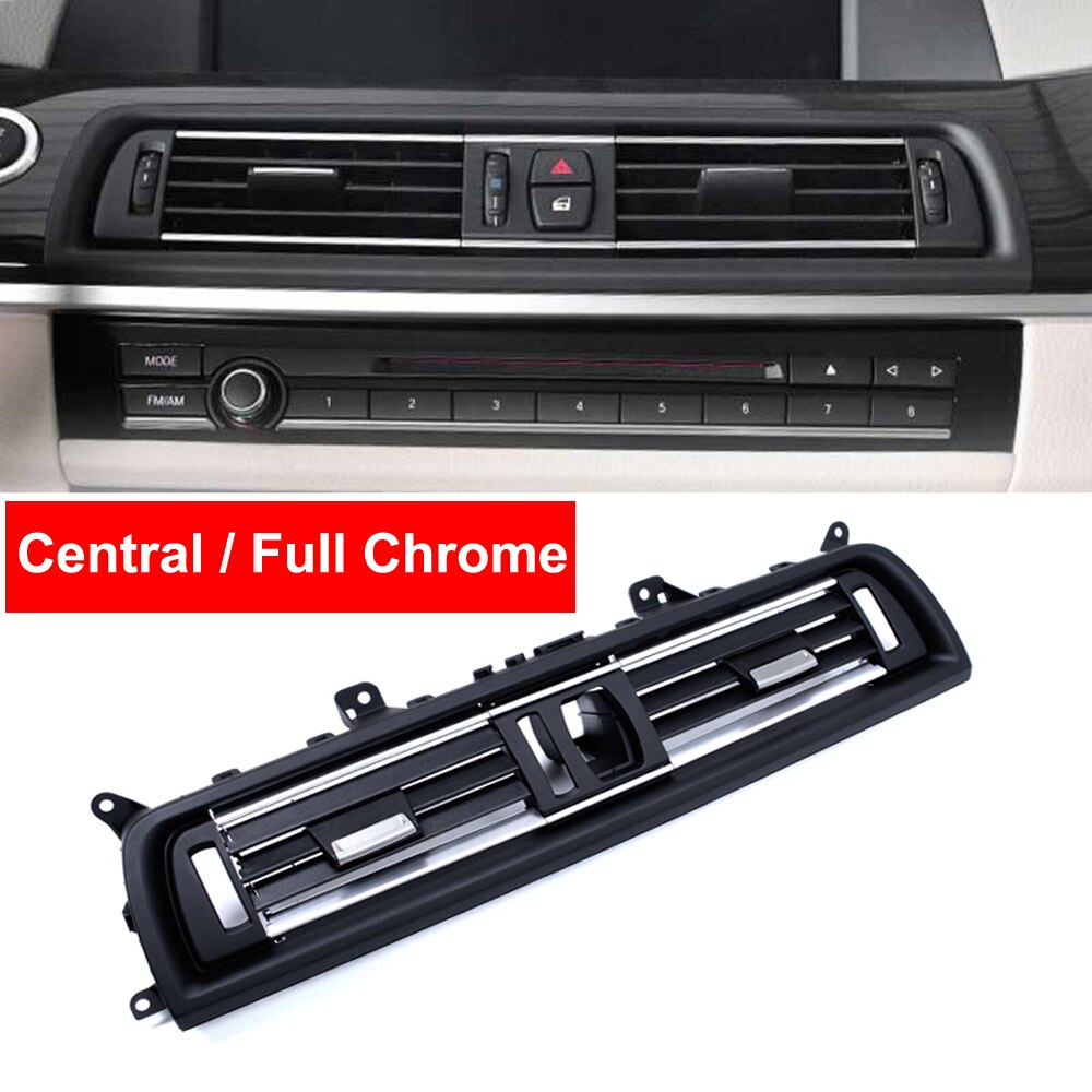 4x rhd fram vänster höger mitt bak ej hål luftkonditionering ventilationsgaller utloppspanel kromplatta för bmw 5- serie  f10 f18 10-17: Centrum