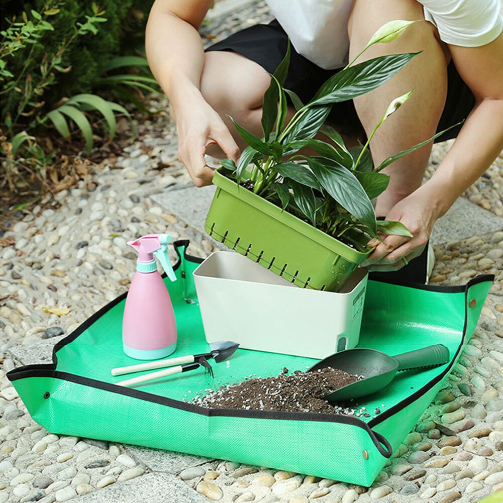 50-100cm Planting Mat Waterproof Anti Foldable Gardening Pad Dirty Soil Flower Land Mat Easily Carrying Part Eco-friendly Tool