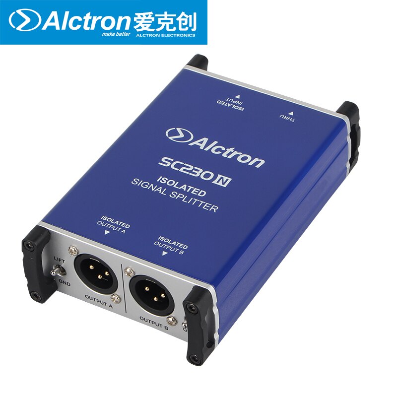 Alctron professioneller isolierter Signalsplitter, Mikrofonverteiler SC230N mit doppelten XLR-Ausgängen