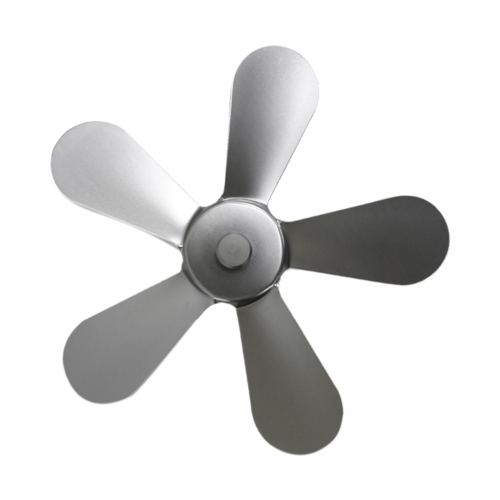 Household Low Noise Modern Burner Winter Heat Powered Warm Energy-Saving Aluminum 5 Blades Wood Stove Fireplace Fan Efficient