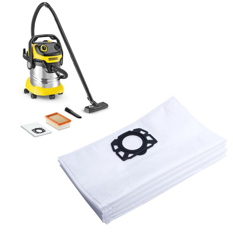 10Pcs Vacuum Cleaner Dust Bags Disposable For Karcher MV4 MV5 MV6 WD4 WD5 WD6