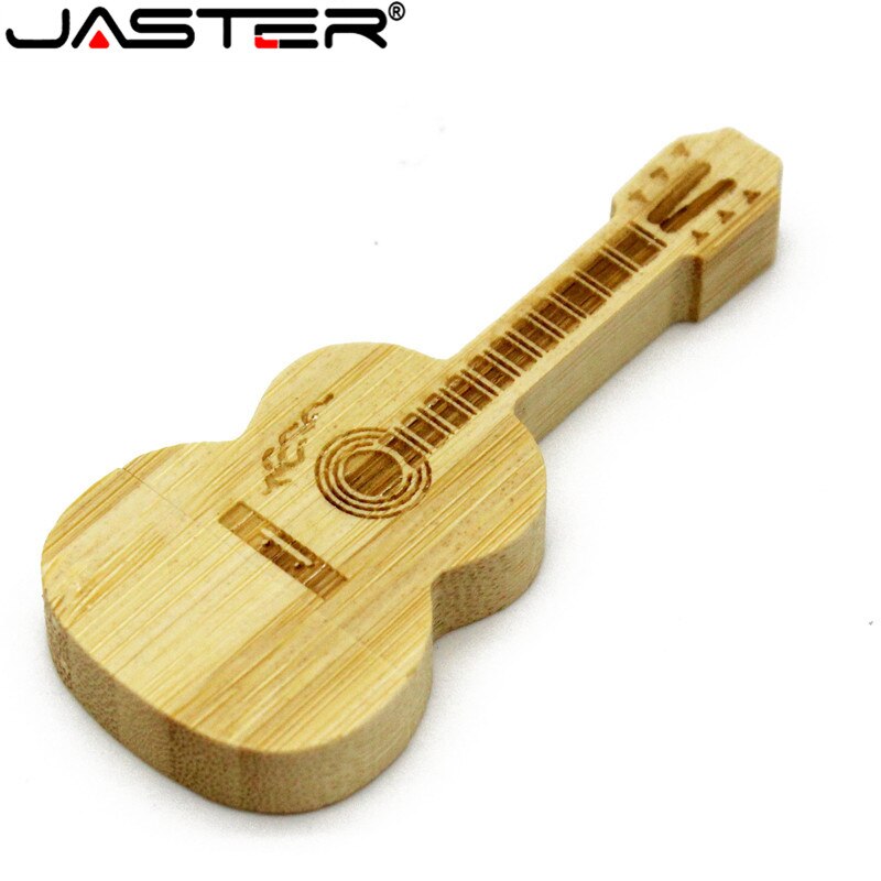 JASTER Holz gitarre usb-stick natürliche holz bambus-stick 64GB 32GB 16GB 4GB memory stick thumb drive freies individuelles logo