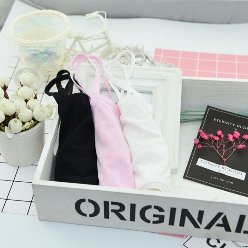 Puberté adolescente sous-vêtements en coton étudiant brassière soutien-gorge d'entraînement couleur unie