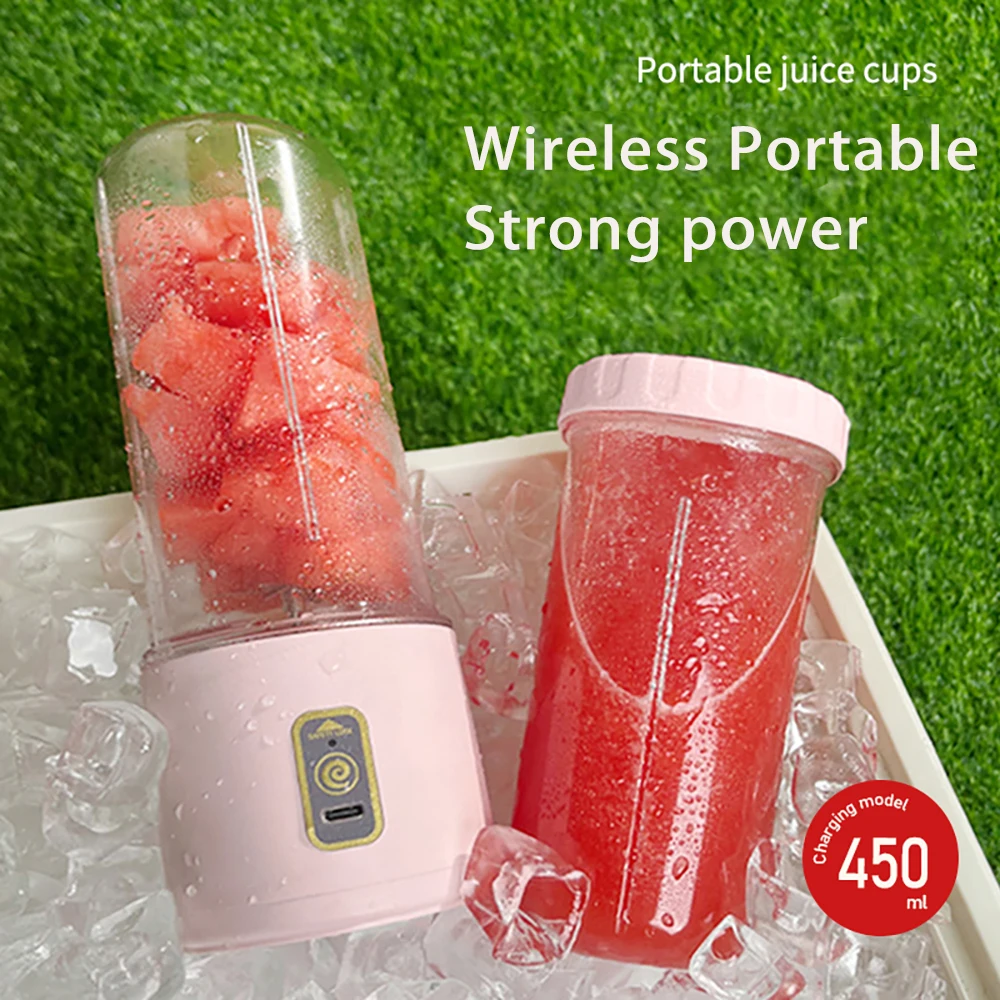 1pc-liquidificador espremedor elétrico portátil, misturador e extrator de frutas, fabricante de suco multifuncional para milkshakes e processamento de alimentos.