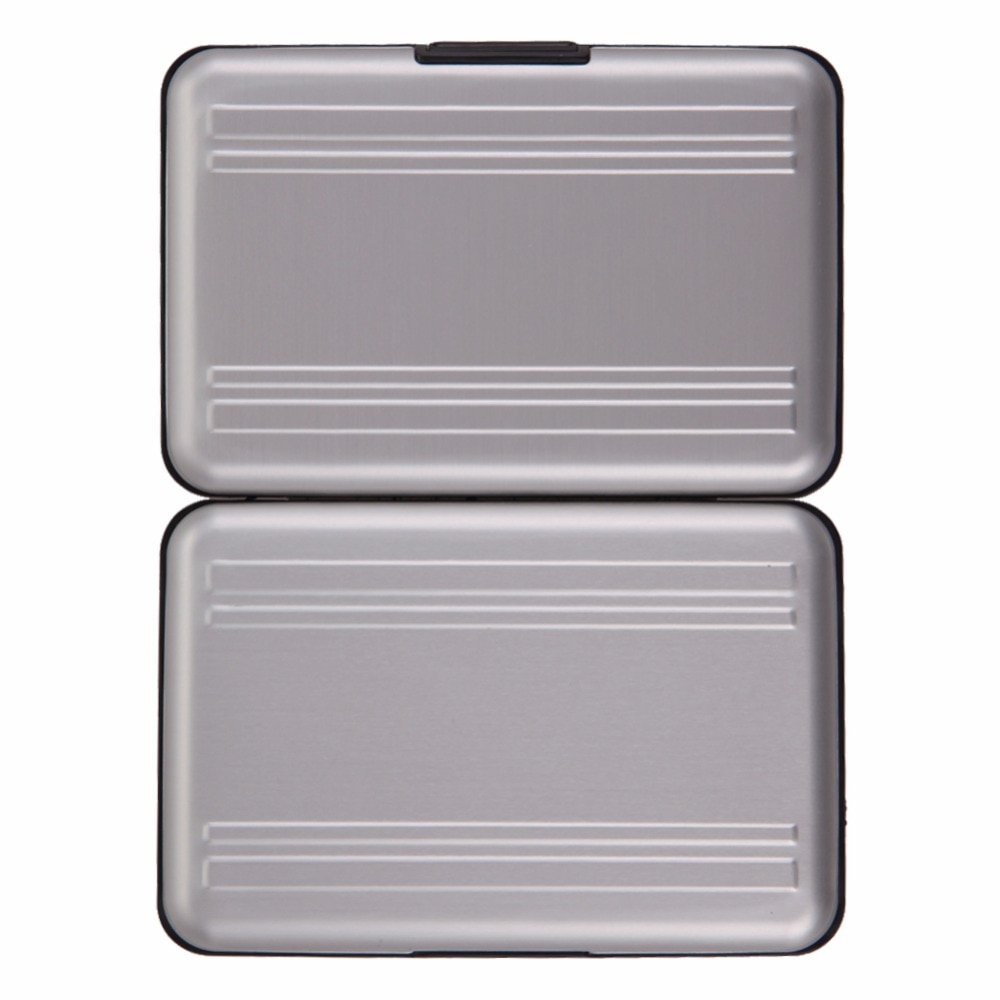 SD Card Memory Card Storage Box Case Holder Silver Plastic 16 Slots (8+8) for Micro SD SD/ SDHC/ SDXC Memory Card Storage