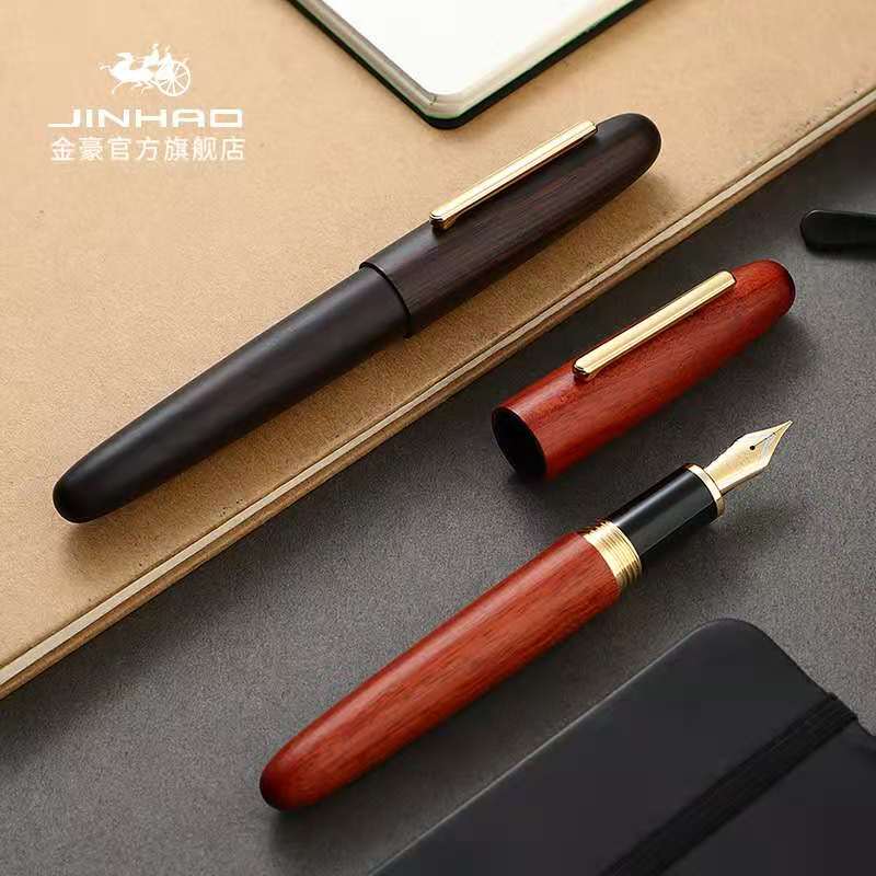 Jinhao 9056 Fountain Pen Wooden Ink Pen F Nib Converter Filler Stationery Office school supplies Writing Pens
