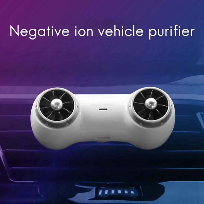 Air Purifier Mini Portable Negative Ion Type-C Powered Car Air Purifier Plug and Play No Battery Required