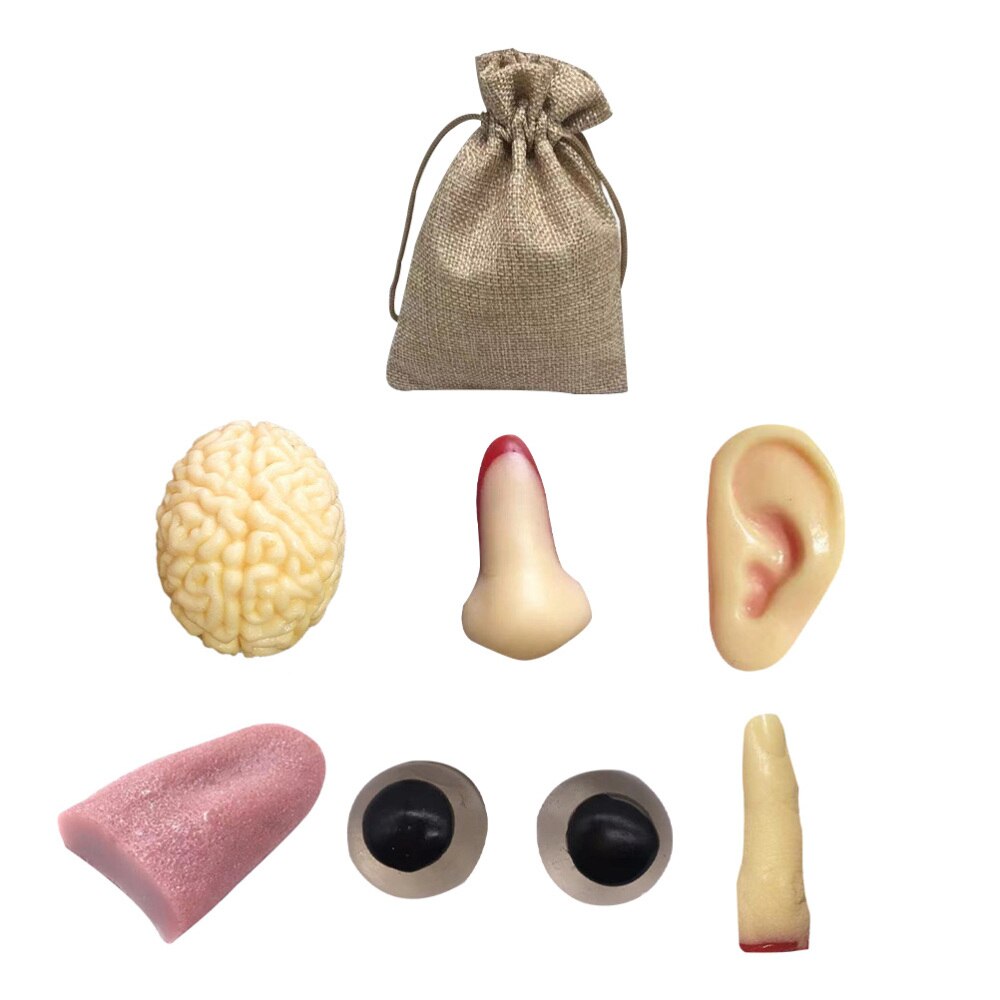 1 Set/6Pcs April Fool 'S Day Geïmiteerd Prank Tong Vinger Neus Oor Eye Hersenen: Default Title