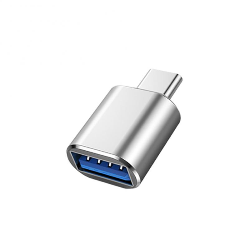 Adaptateur USB de Type C à USB OTG, connecteur de disque OTG pour Huawei P20 P30 Pro Xiaomi Mi 9 U pour Samsung Oneplus 7 7T: Silver