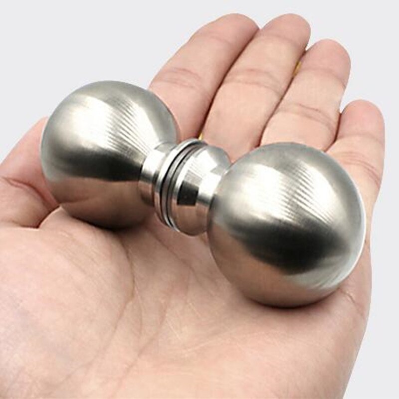 1pcs Stainless steel glass door handle solid single hole Bathroom Shower door knob drawer pulls furniture Hardware